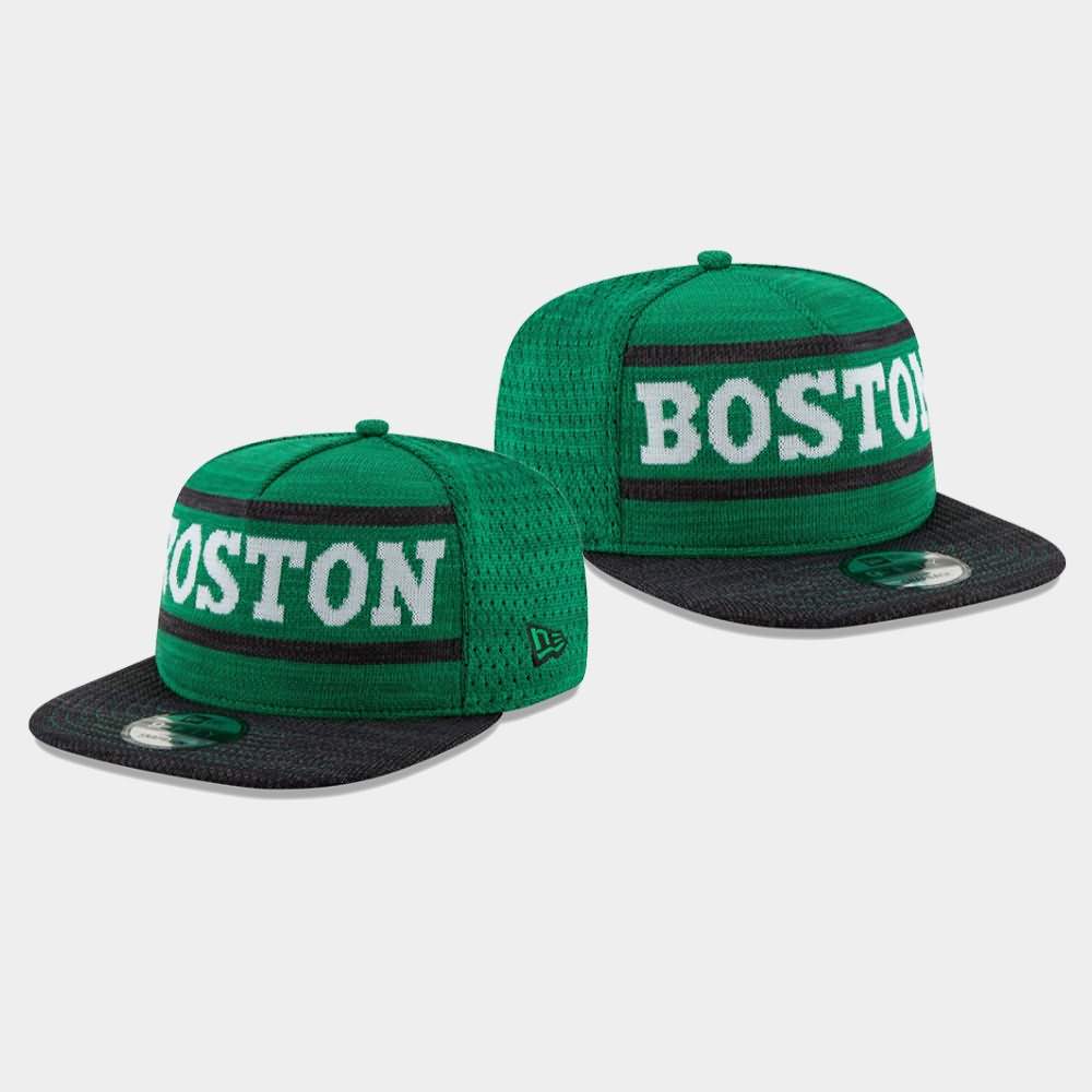 Men's Boston Celtics Kelly Green 9FIFTY Snapback Fresh Front Adjustable Hat SUG78E2G