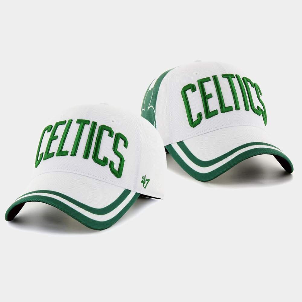 Men's Boston Celtics White Flex Solo Jersey Adjustable Hat KIY66E5C