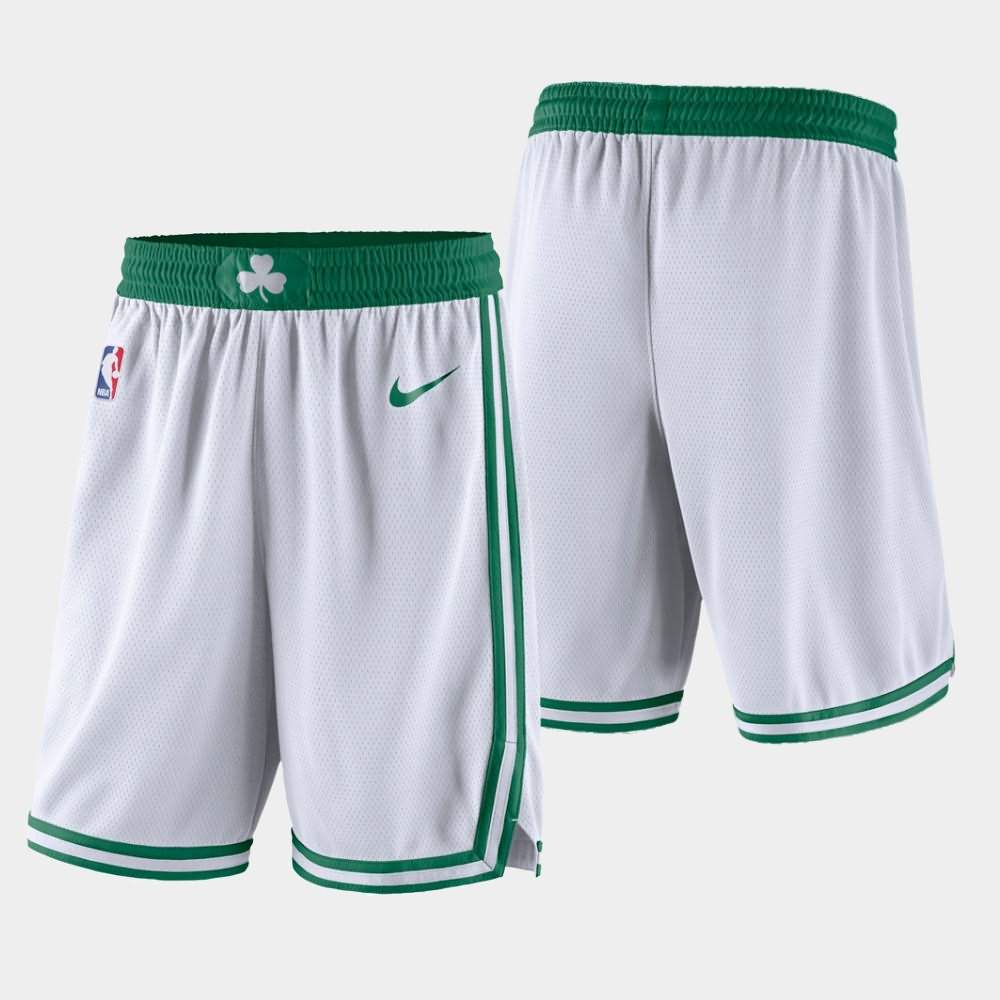 Men's Boston Celtics White Edition Swingman Performance Association Shorts BSZ66E8E