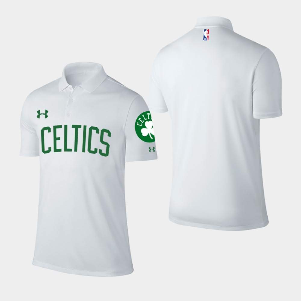 Men's Boston Celtics White Association Polo OXB44E2U