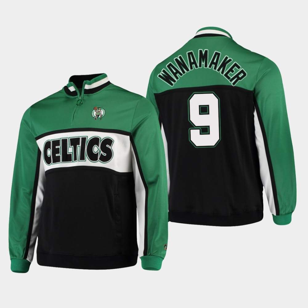 Men's Boston Celtics #9 Brad Wanamaker Kelly Green Interlock Jacket VFY26E4T