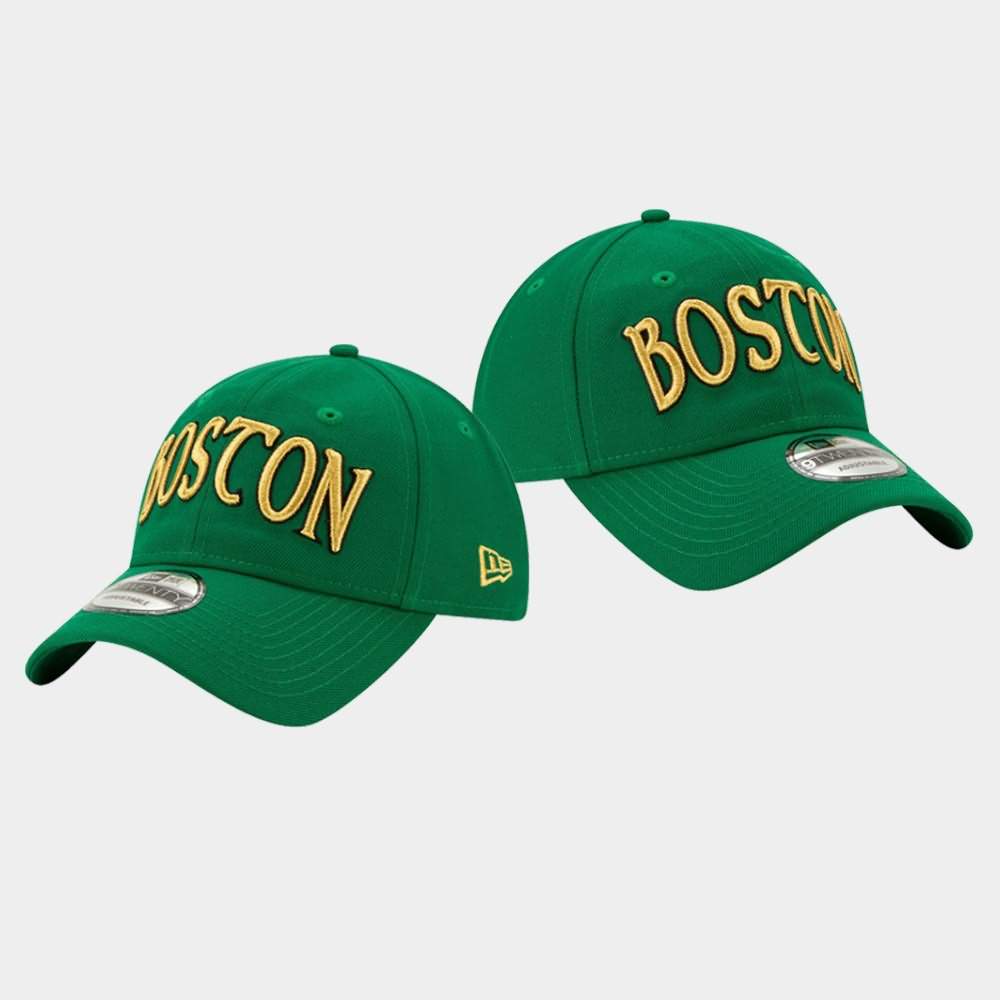 Men's Boston Celtics Kelly Green Adjustable 9Twenty City Hat WCH38E8V