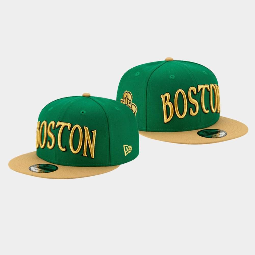 Men's Boston Celtics Kelly Green Adjustable Snapback 9FIFTY City Hat IXC08E2T