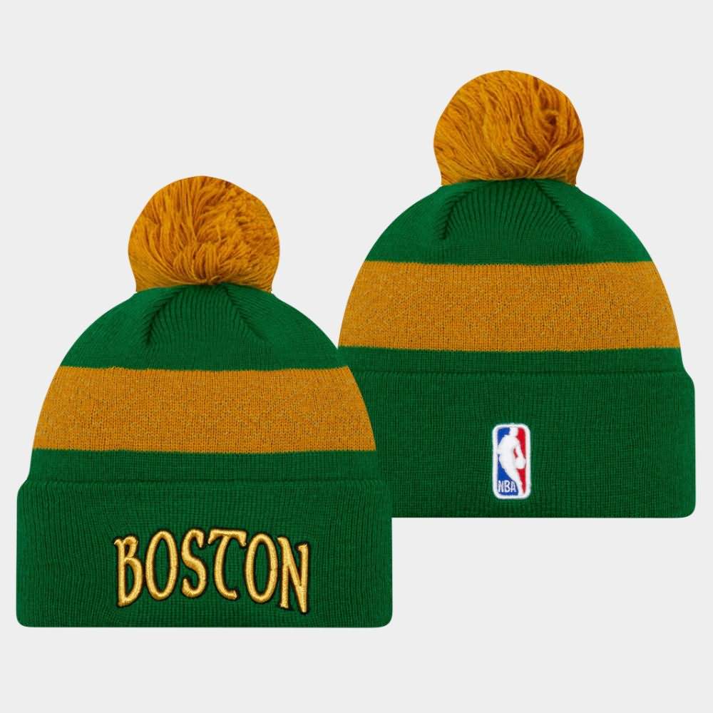 Men's Boston Celtics Kelly Green Knit City Hat SOV84E0C
