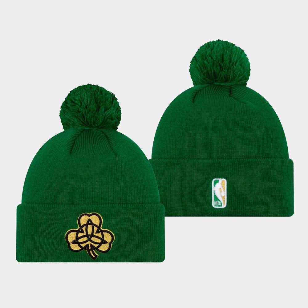 Men's Boston Celtics Kelly Green Logo Knit City Hat YNG15E6N