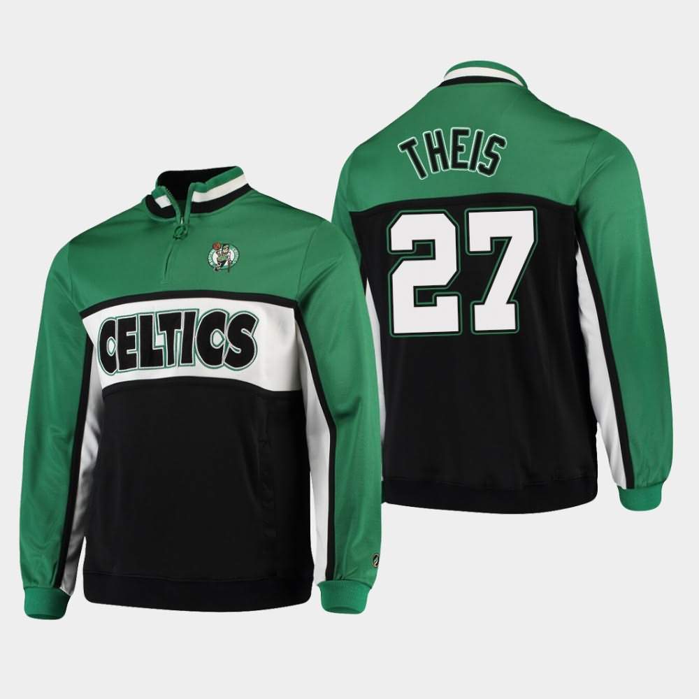 Men's Boston Celtics #27 Daniel Theis Kelly Green Interlock Jacket VZO81E0F