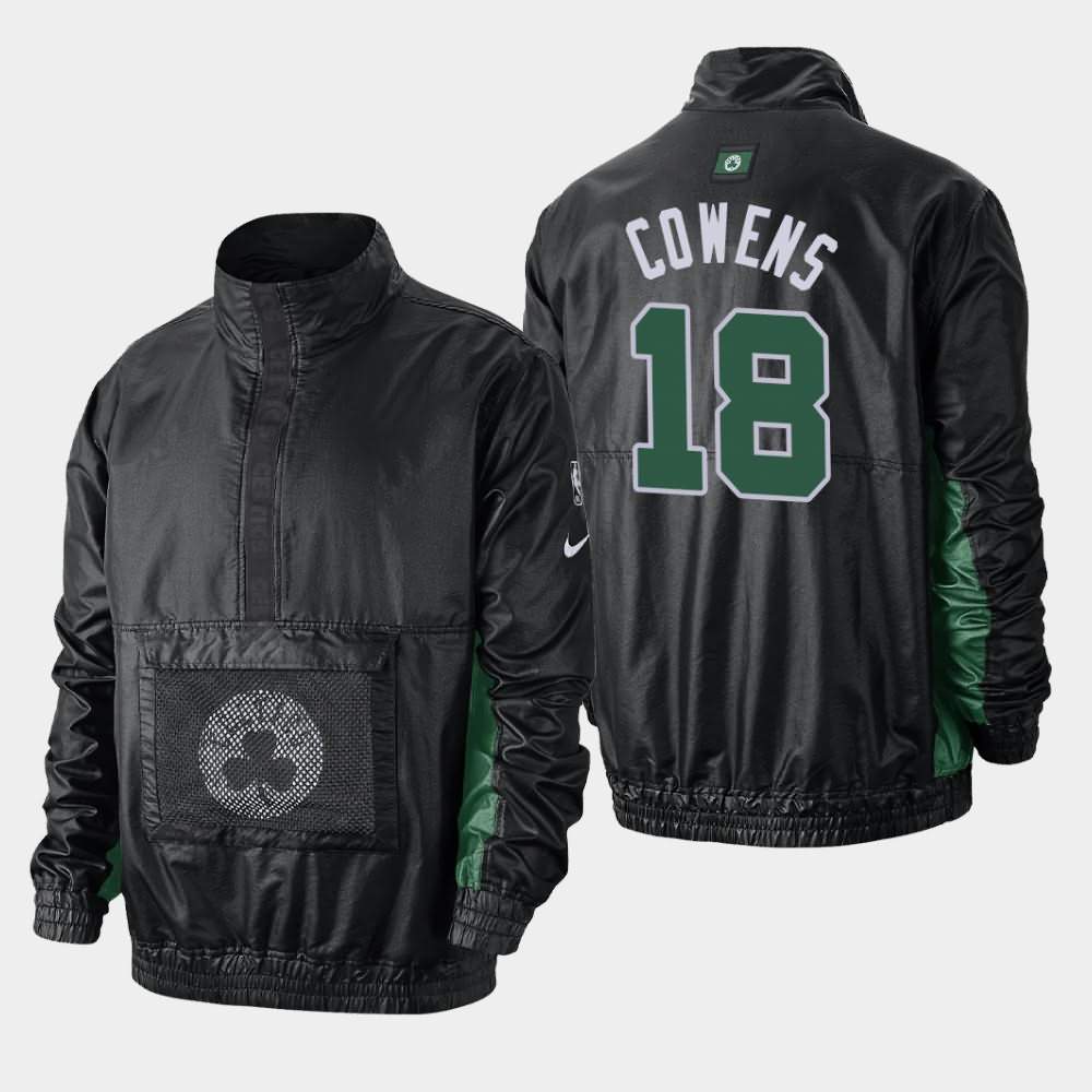 Men's Boston Celtics #18 David Cowens Black Lightweight Courtside Jacket RLN06E0Q