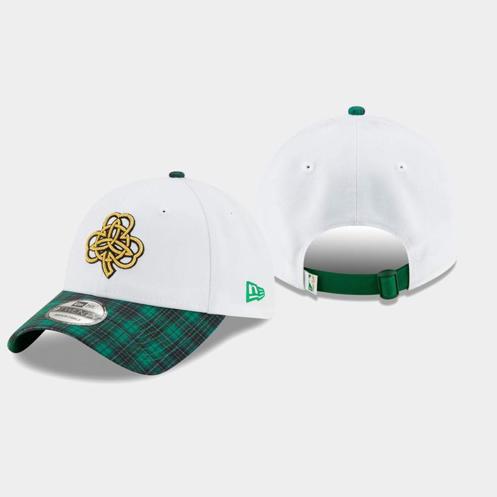 Men's Boston Celtics White Adjustable 9TWENTY Earned Hat XKO22E0K