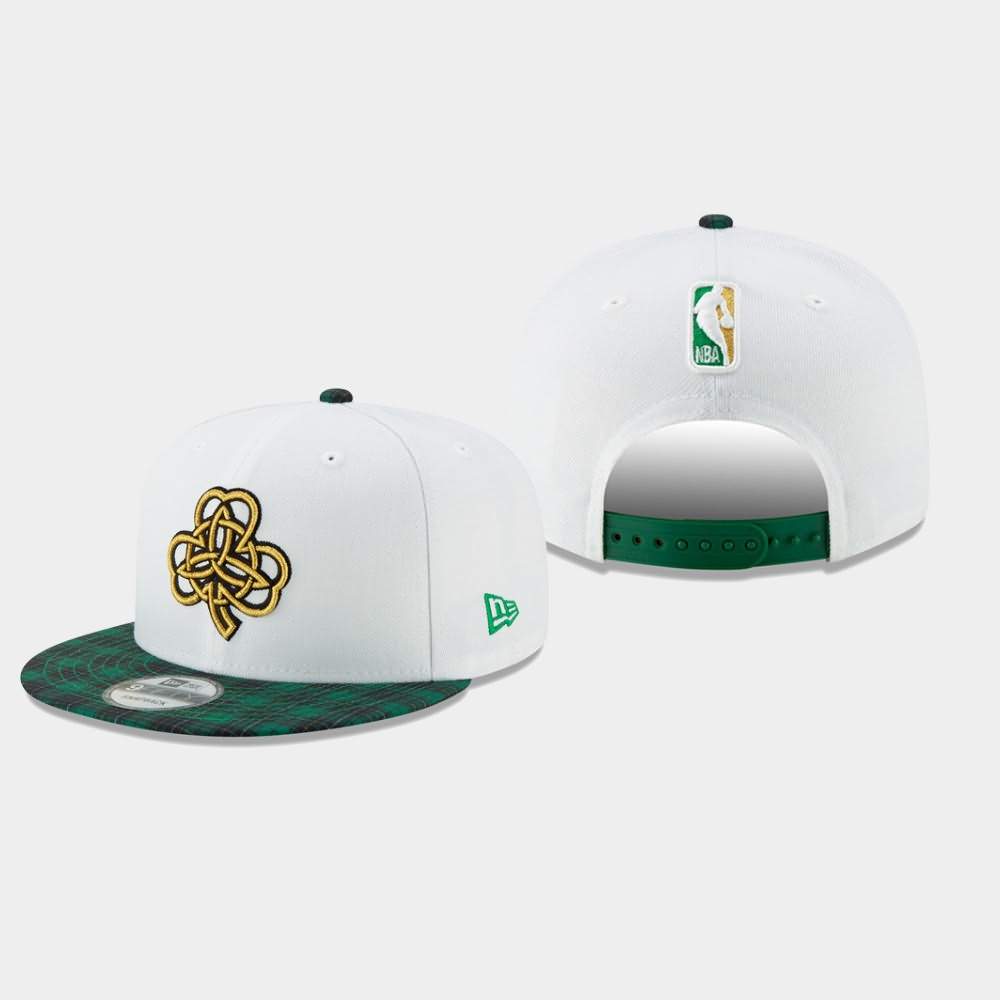 Men's Boston Celtics White Snapback 9FIFTY Earned Hat YRE70E0U