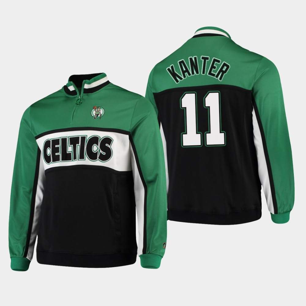 Men's Boston Celtics #11 Enes Kanter Kelly Green Interlock Jacket KKZ88E1J