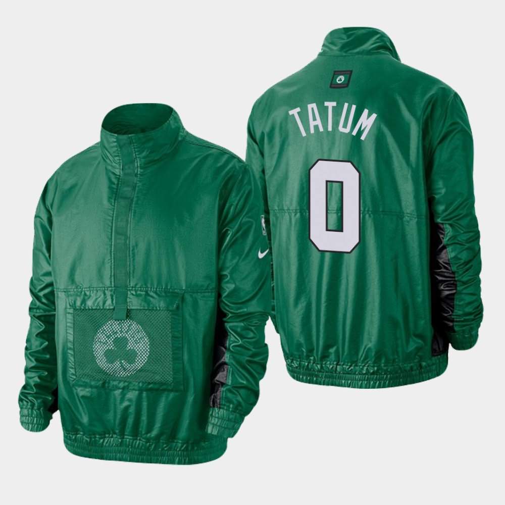 Men's Boston Celtics #0 Jayson Tatum Kelly Green Lightweight Courtside Jacket HOB66E7H