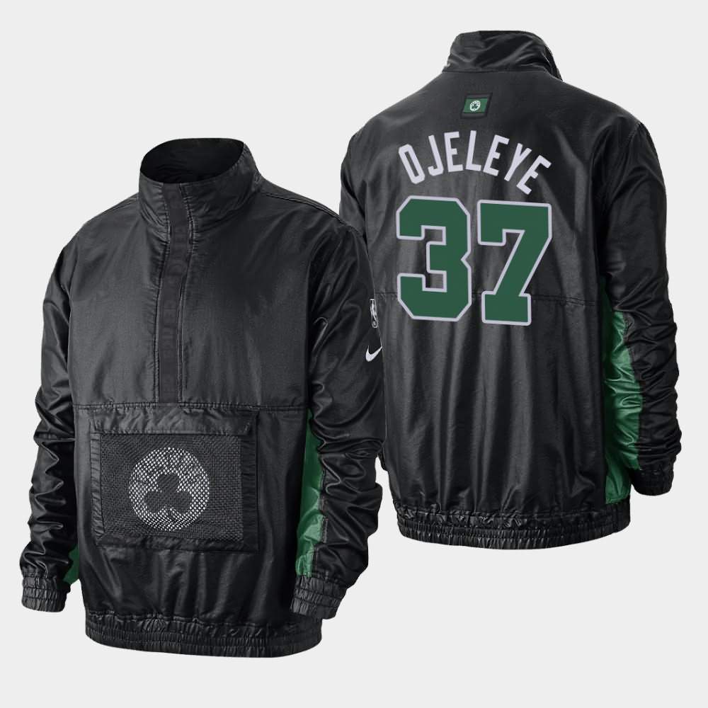 Men's Boston Celtics #37 Semi Ojeleye Black Lightweight Courtside Jacket ZJC18E1X