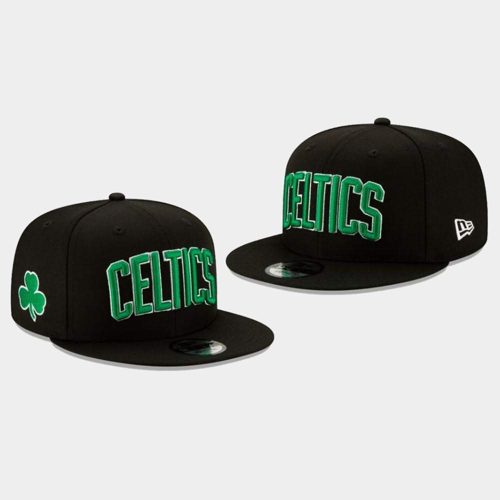 Men's Boston Celtics Black Snapback 9FIFTY Statement Hat WXS44E5O