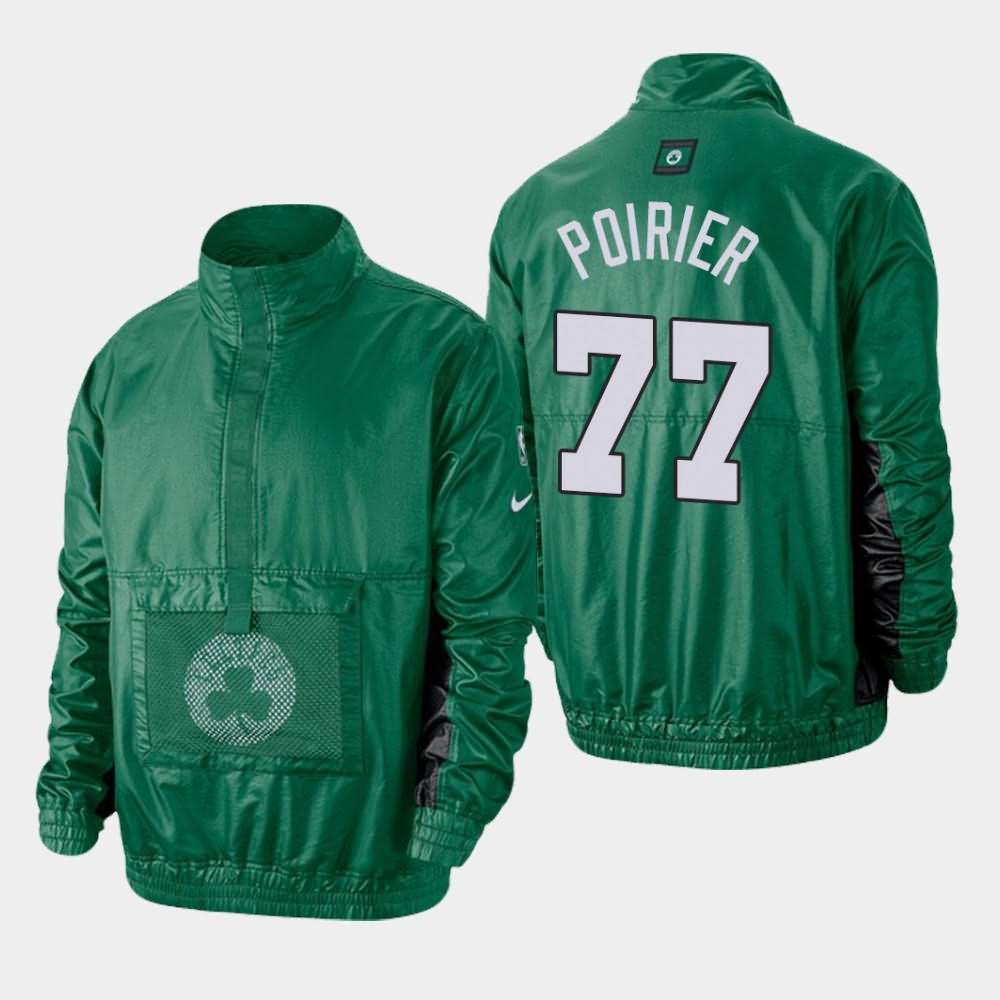 Men's Boston Celtics #77 Vincent Poirier Kelly Green Lightweight Courtside Jacket ONQ15E4B