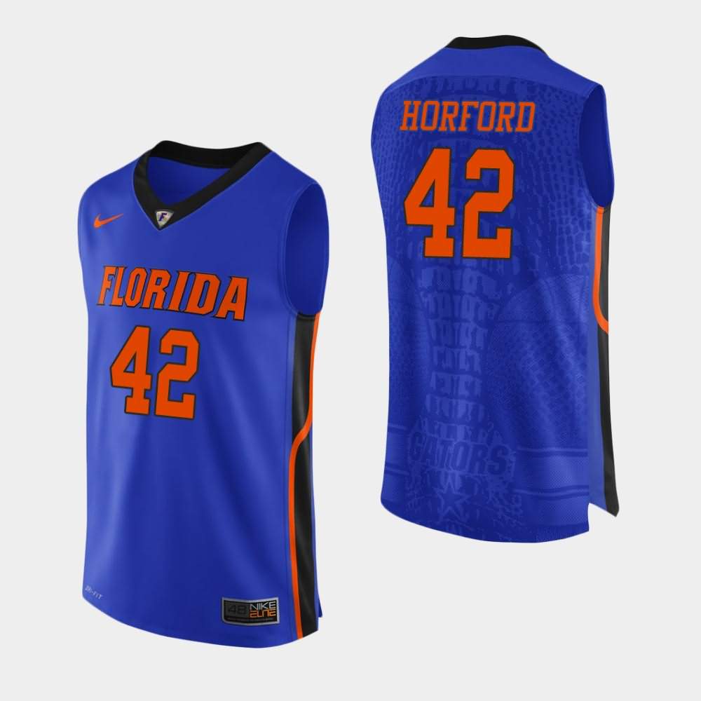 Men's NCAA Basketball #42 Al Horford Royal Florida Gators College Basketball Jersey BZN04E8S