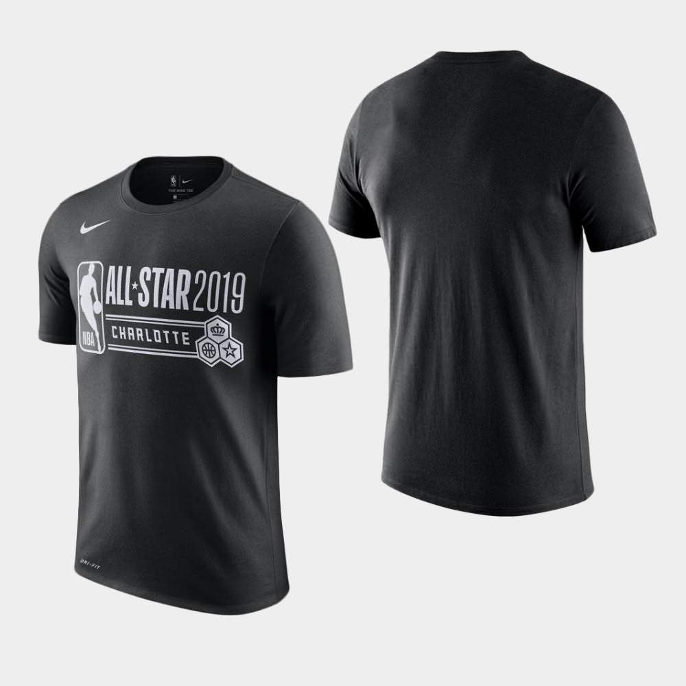 Men's All Star Jerseys Black NBA Week Logo 2019 All-Star T-Shirt CHF47E6C