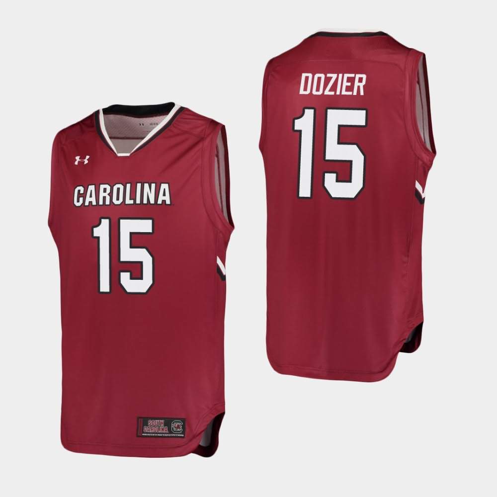 Men's NCAA Basketball #15 P.J. Dozier Garnet South Carolina Gamecocks College Basketball Jersey RDA67E3S