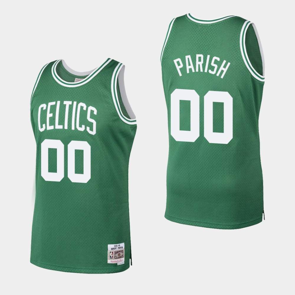 Men's Boston Celtics #00 Robert Parish Kelly Green Mitchell & Ness 1986-87 Throwback Hardwood Classics Jersey SRB57E3H