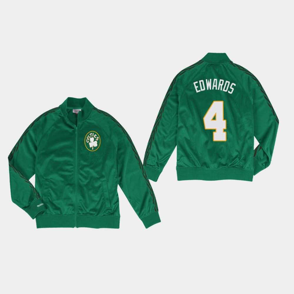 Men's Boston Celtics #4 Carsen Edwards Kelly Green Mitchell & Ness Full-Zip Track Jacket FVJ18E6Z