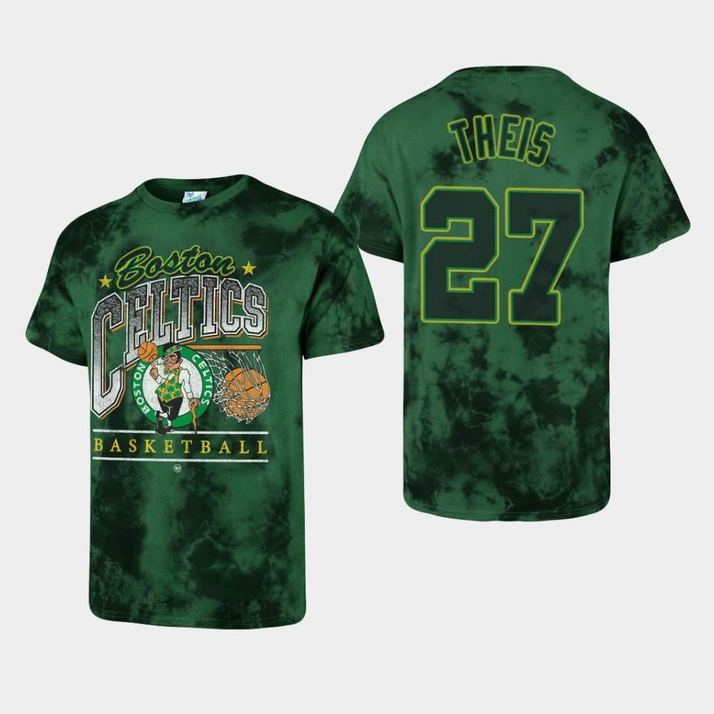 Men's Boston Celtics #27 Daniel Theis Green NBA Club Vintage T-Shirt ZOK58E2Y