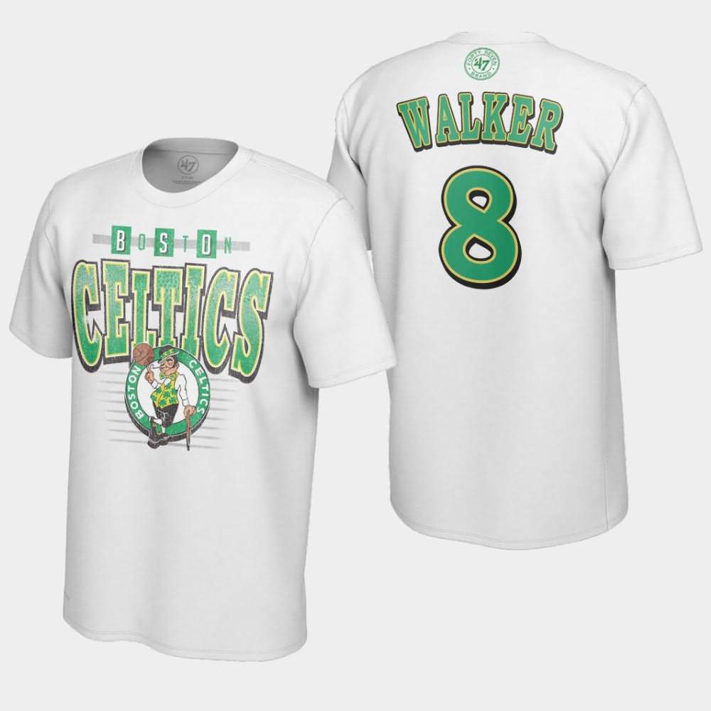 Men's Boston Celtics #8 Kemba Walker White NBA Vintage Tubular Retro Day T-Shirt HFW42E1J