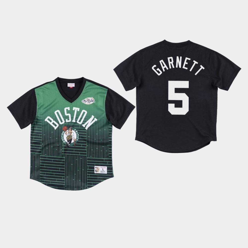 Men's Boston Celtics #5 Kevin Garnett Green NBA Shot Game Winning T-Shirt QPW13E2U