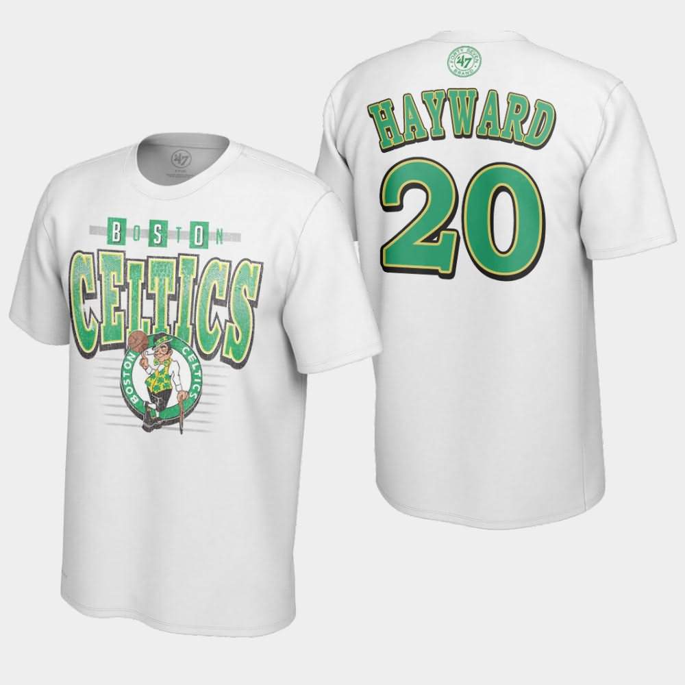 Men's Boston Celtics #20 Ray Allen White NBA Vintage Tubular Retro Day T-Shirt HDP54E3X
