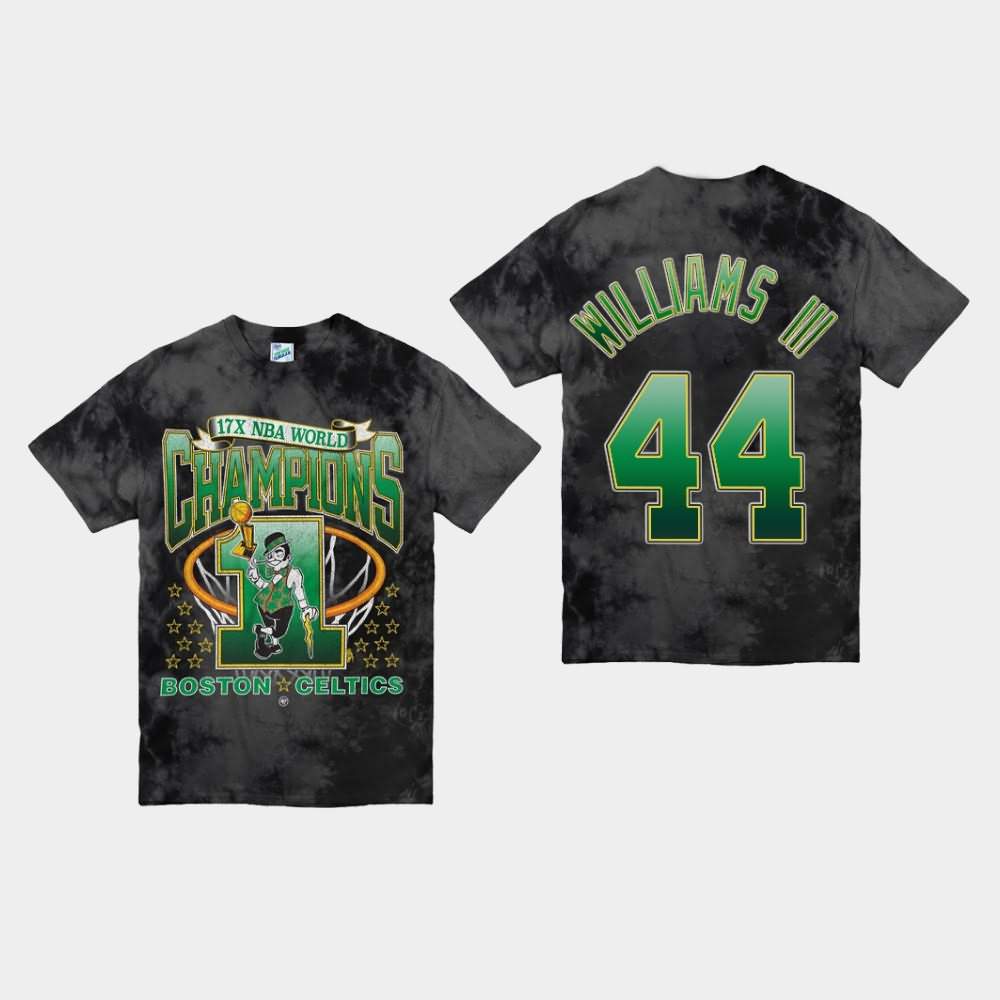 Men's Boston Celtics #44 Robert Williams III Black NBA Vintage Tubular Playoff Edition Streaker T-Shirt PTW05E5P
