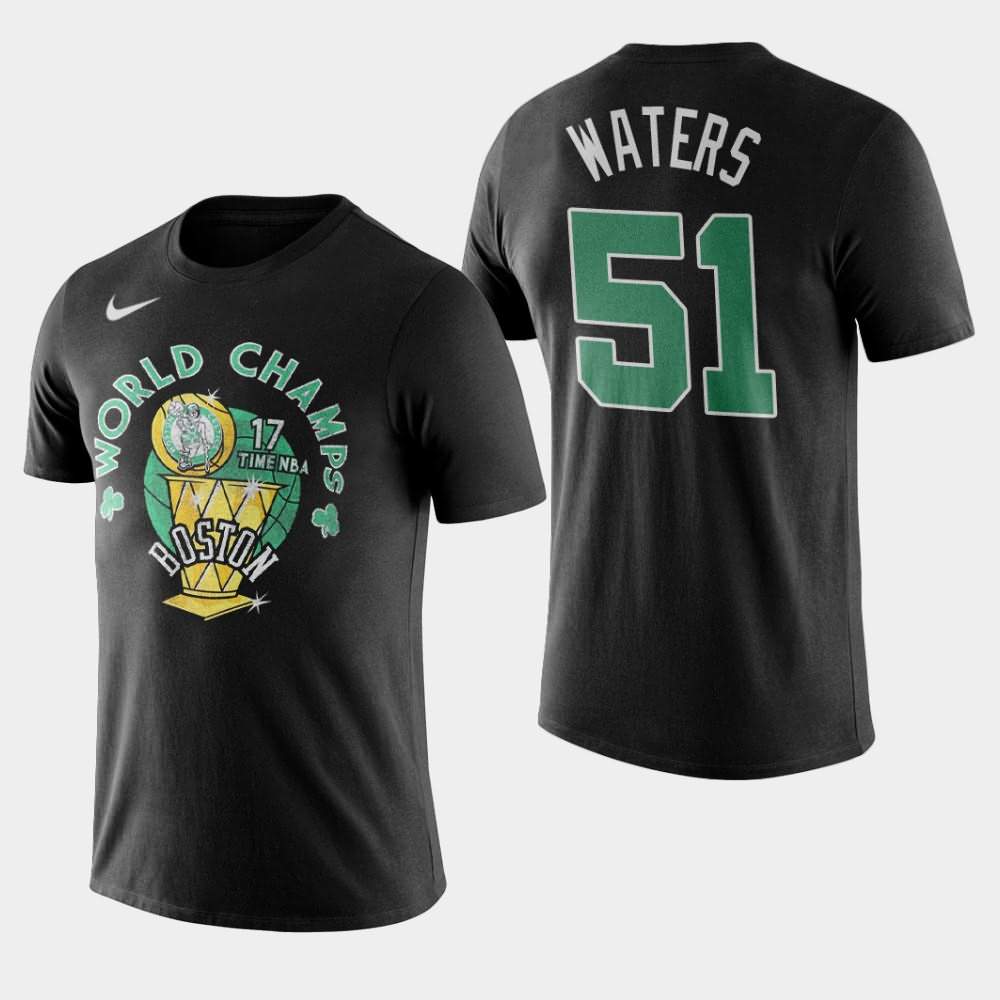 Men's Boston Celtics #51 Tremont Waters Black NBA Name Number World Champs T-Shirt RDW85E7S
