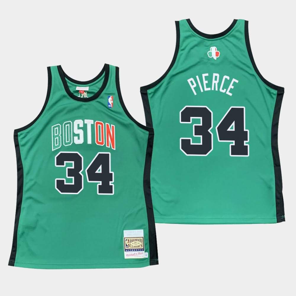Men's Boston Celtics #34 Paul Pierce Green 39295 Throwback Hardwood Classics Jersey VLY01E4B
