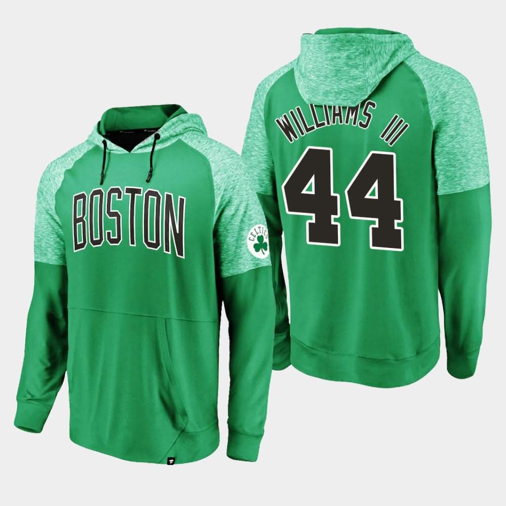 Men's Boston Celtics #44 Robert Williams III Kelly Green Space Dye Raglan Pullover Made to Move Hoodie SKN25E6Q