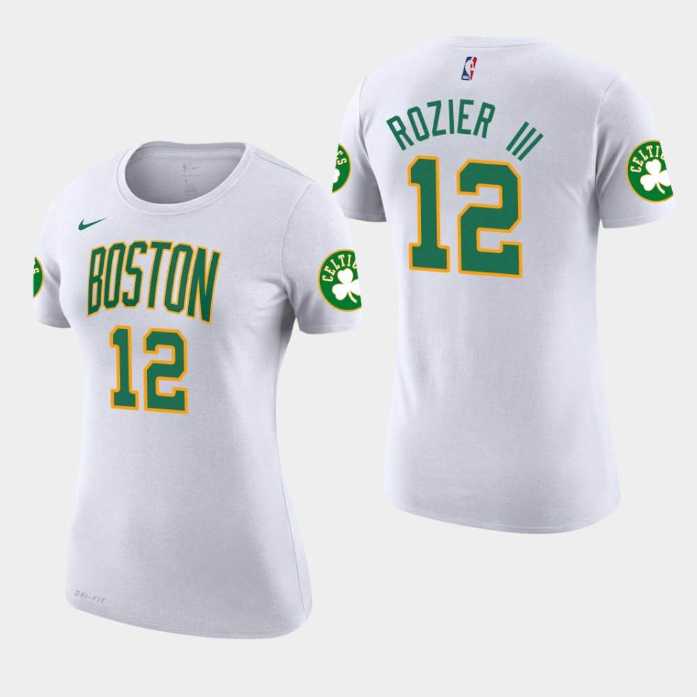 Women's Boston Celtics #12 Terry Rozier III White Edition City T-Shirt BTI75E0I
