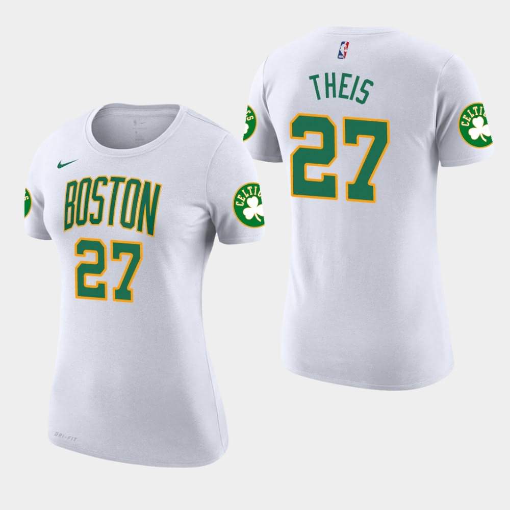 Women's Boston Celtics #27 Daniel Theis White Edition City T-Shirt WUV20E0K