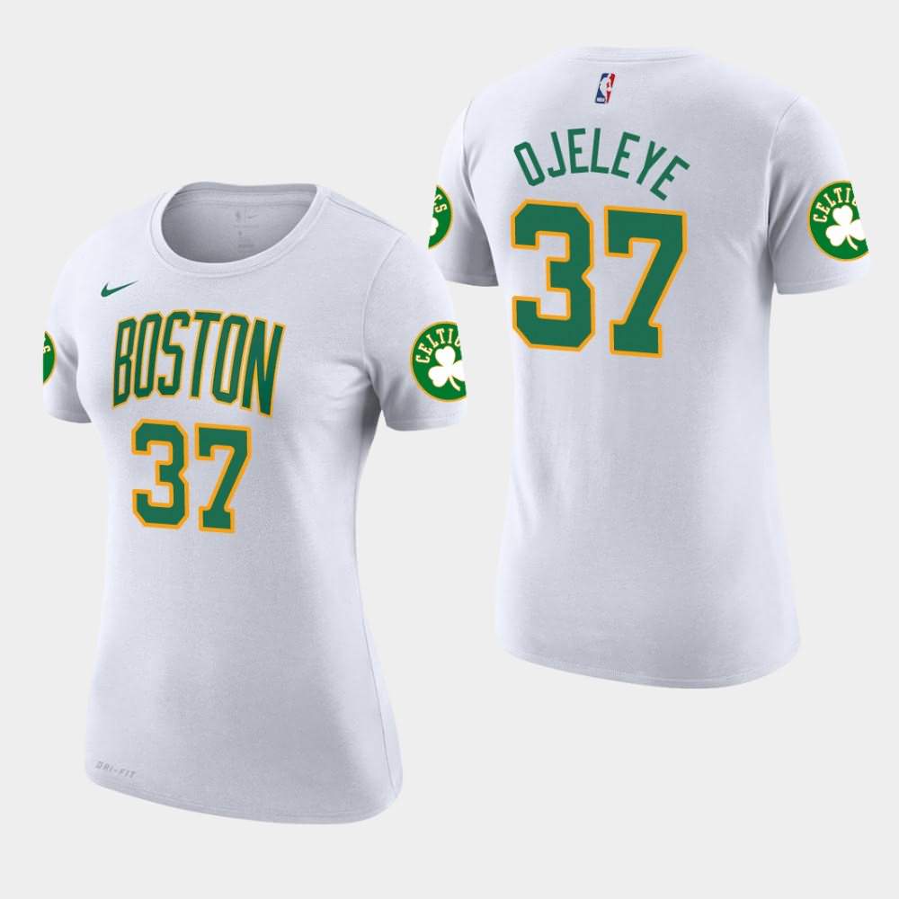 Women's Boston Celtics #37 Semi Ojeleye White Edition City T-Shirt UGX01E0W