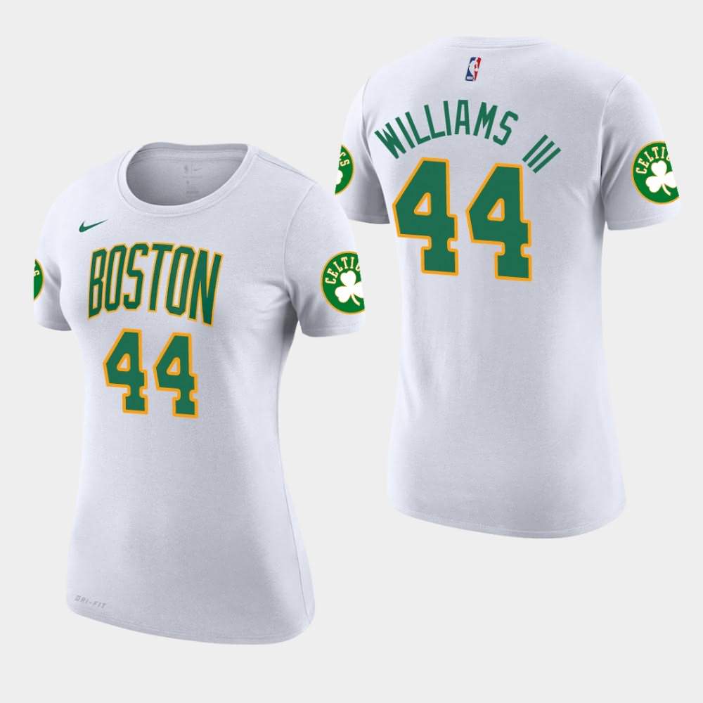 Women's Boston Celtics #44 Robert Williams III White Edition City T ...