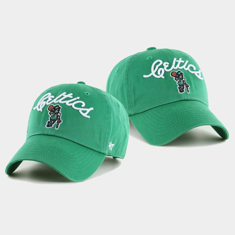 Women's Boston Celtics Green Melody Clean Up Adjustable Hat SYY27E6G