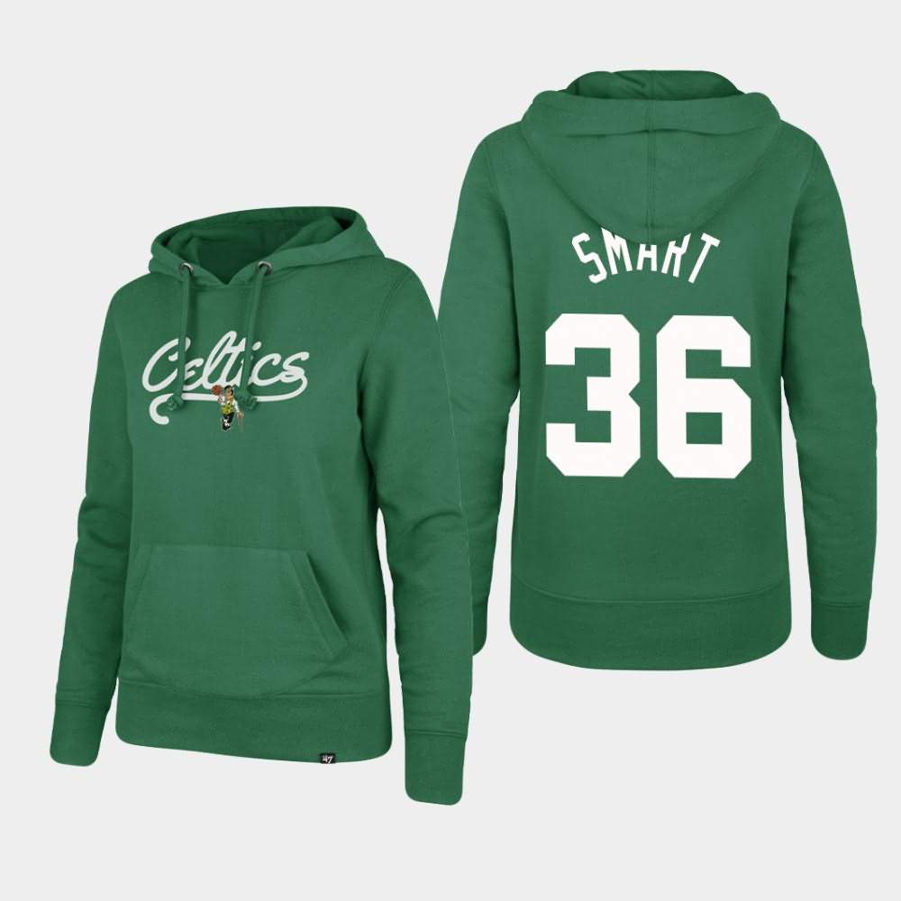 Women's Boston Celtics #36 Marcus Smart Green Pullover Headline Hoodie YTP46E7N