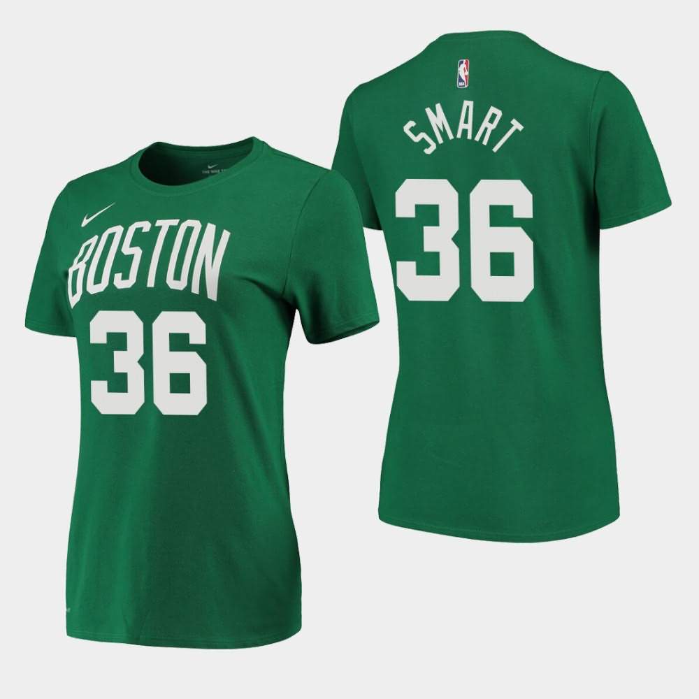 Women's Boston Celtics #36 Marcus Smart Kelly Green Edition Icon T-Shirt YPU83E3R