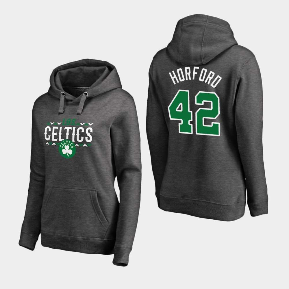 Women's Boston Celtics #42 Al Horford Ash Noches Enebea Hoodie EVU73E3Y