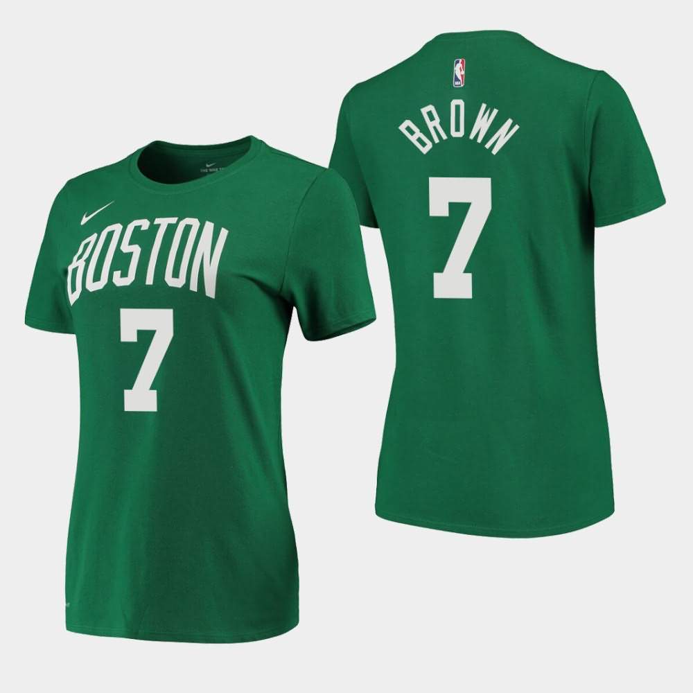 Women's Boston Celtics #7 Jaylen Brown Kelly Green Edition Icon T-Shirt KDG35E8S