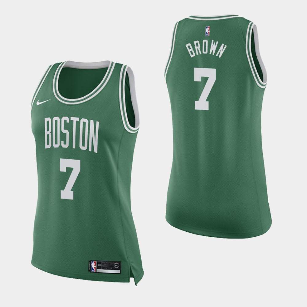 Women's Boston Celtics #7 Jaylen Brown Green Icon Jersey GFV61E1Y