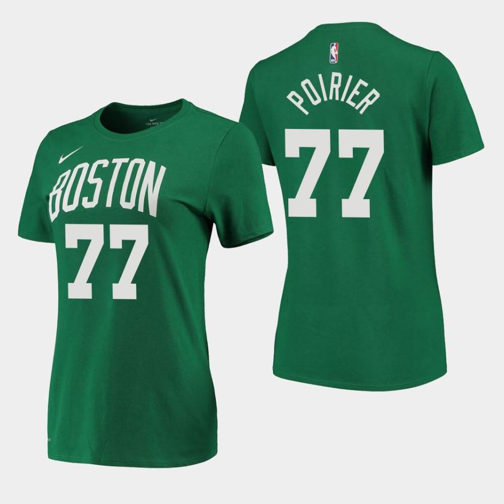 Women's Boston Celtics #77 Vincent Poirier Kelly Green Edition Icon T-Shirt USH60E0E