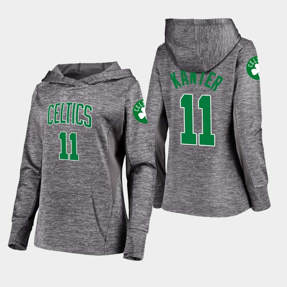 Women's Boston Celtics #11 Enes Kanter Gray Done Better Showtime Hoodie GPG78E6R