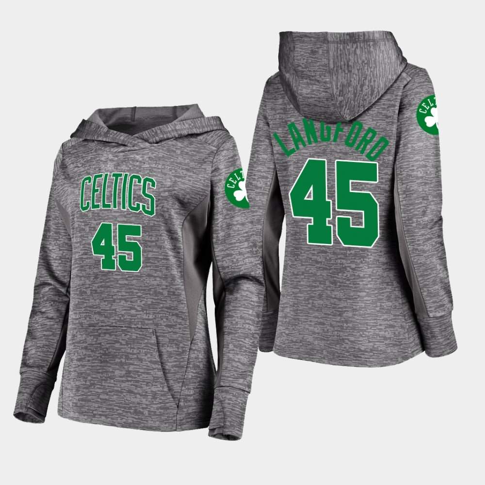 Women's Boston Celtics #45 Romeo Langford Gray Done Better Showtime Hoodie IJA08E7A