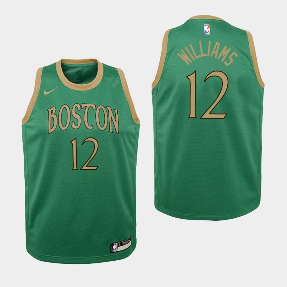 Youth Boston Celtics #12 Grant Williams Kelly Green 2019-20 City Jersey LEI81E4T