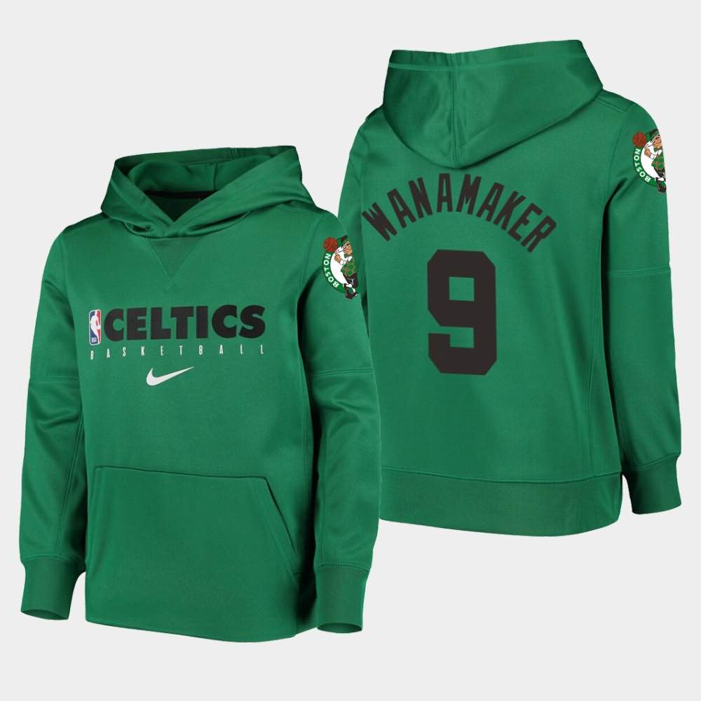 Youth Boston Celtics #9 Brad Wanamaker Kelly Green Performance Spotlight Hoodie MGK16E4W