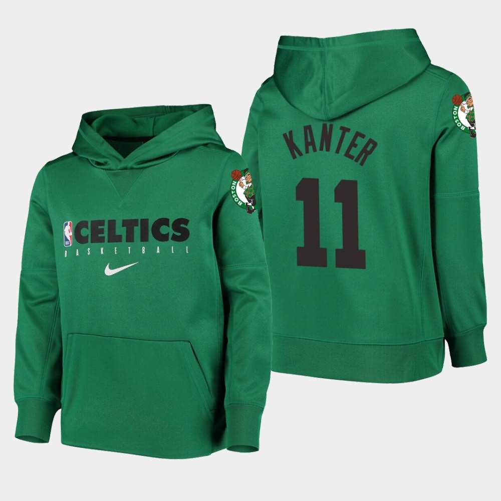 Youth Boston Celtics #11 Enes Kanter Kelly Green Performance Spotlight Hoodie BQF01E4S