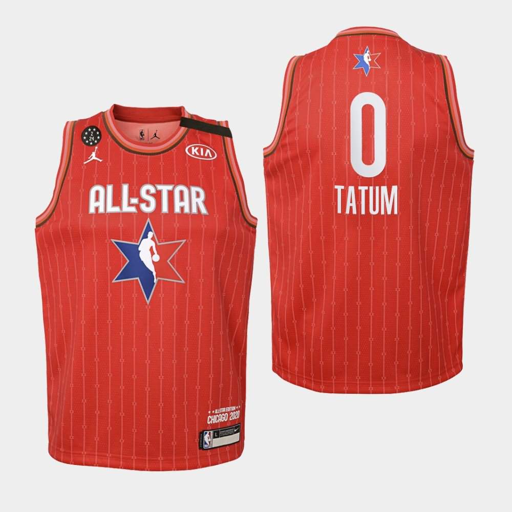 Youth Boston Celtics #0 Jayson Tatum Red Eastern Conference 2020 NBA All-Star Game Jersey DSY54E6F