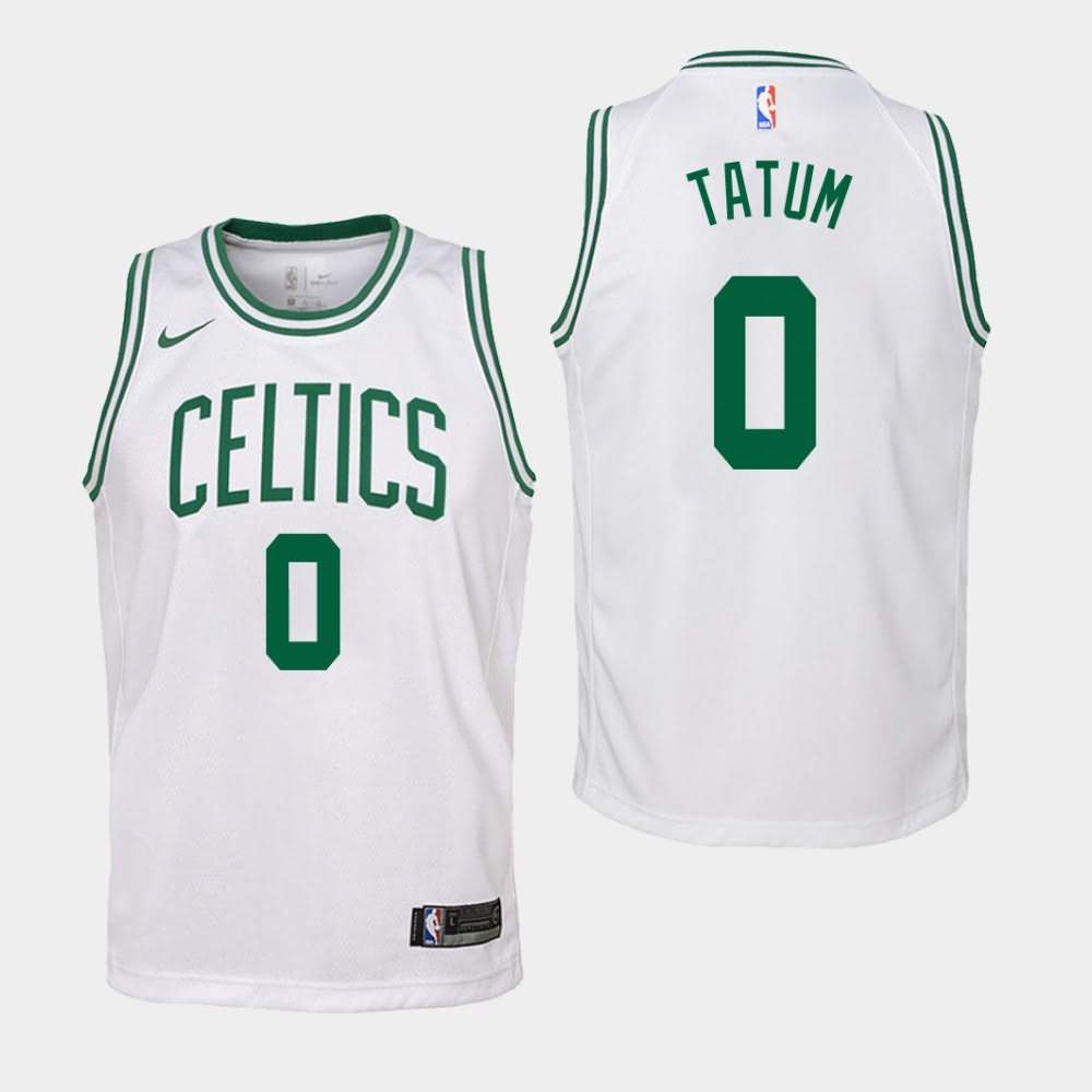 Youth Boston Celtics #0 Jayson Tatum White Association Jersey FYH48E3U