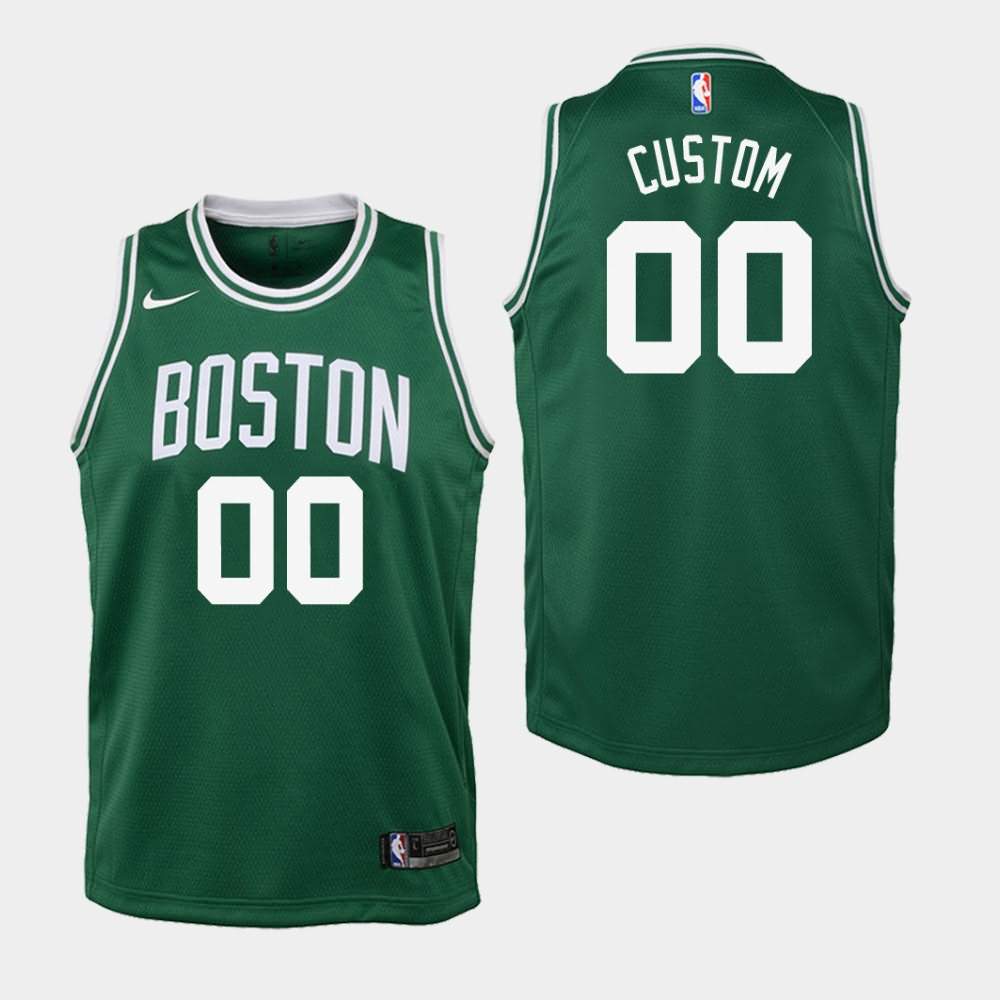 Youth Boston Celtics #00 Custom Green Icon Jersey PFA27E1X